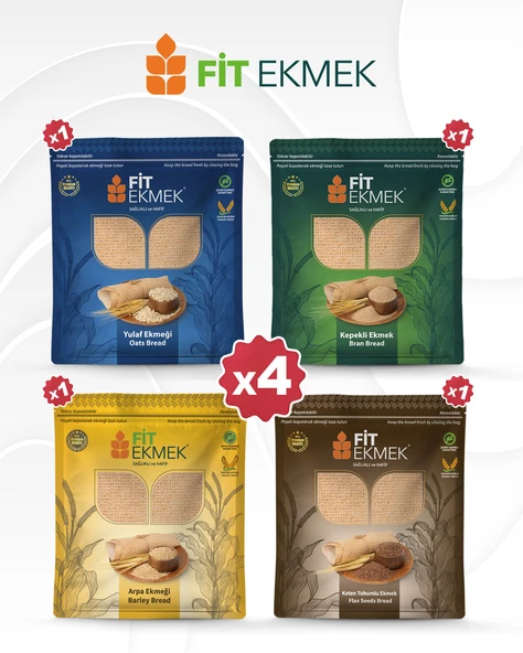 fit Kepekli, Yulafli, Arpa ve Keten Tohumlu Lavaş Ekmeği 300gr
