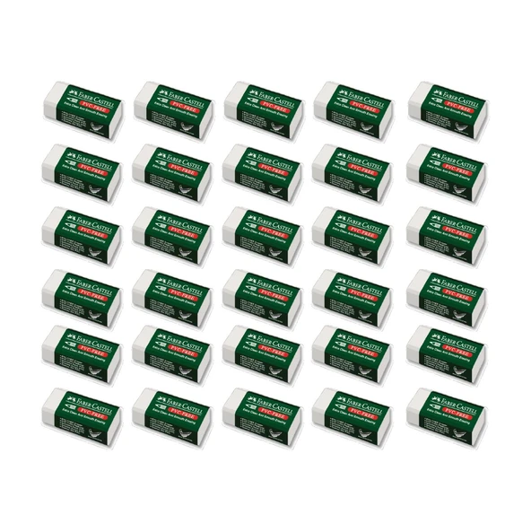 Faber Castell Küçük Boy Pvc Free Beyaz Silgi No:30 ( 30 Adet )