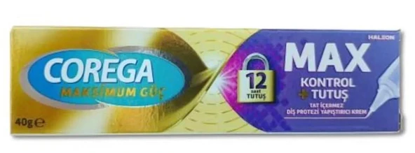 Corega Max Güç Kontrol + Tutuş Diş Protezi Yapıştırıcı Krem 40 gr