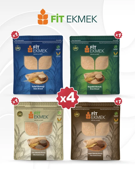 fit Kepekli, Yulafli, Chia ve Keten Tohumlu Lavaş Ekmeği 300gr