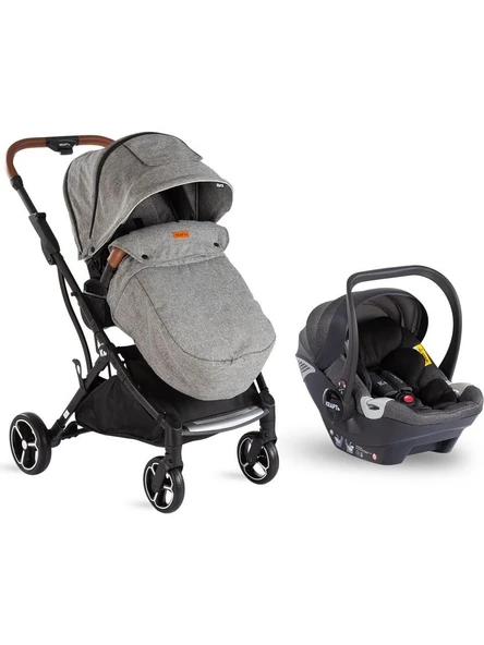 KRAFT LİMA WB AÇIK GRİ TRAVEL SİSTEM BEBEK ARABASI - 2