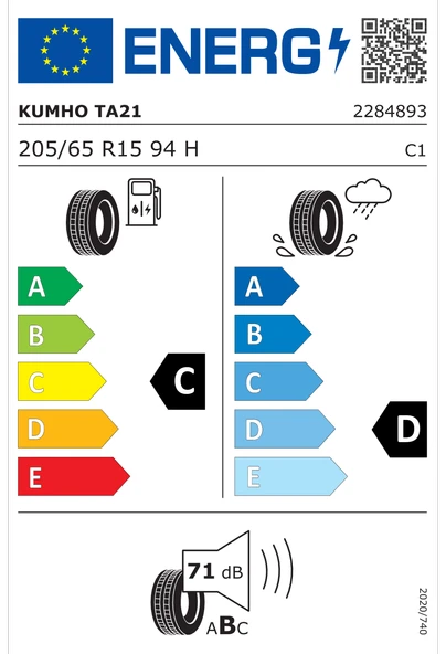 Kumho Solus TA21 205/65R15 94H  Yaz Lastiği - 2024 - 3