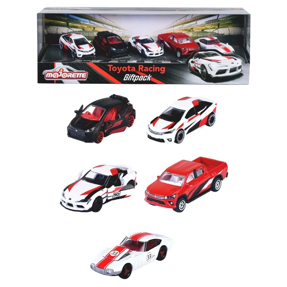 Majorette Toyota Racing 5 Pieces Giftpack