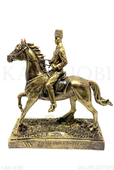 ATATÜRK AT ÜZERİNDE HEYKEL 25CM - 2