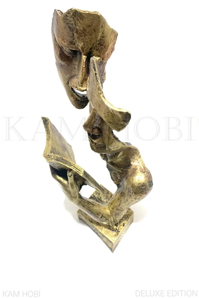 KİTAP OKUYAN ÇİFT YÜZ BİBLO 35CM - 3