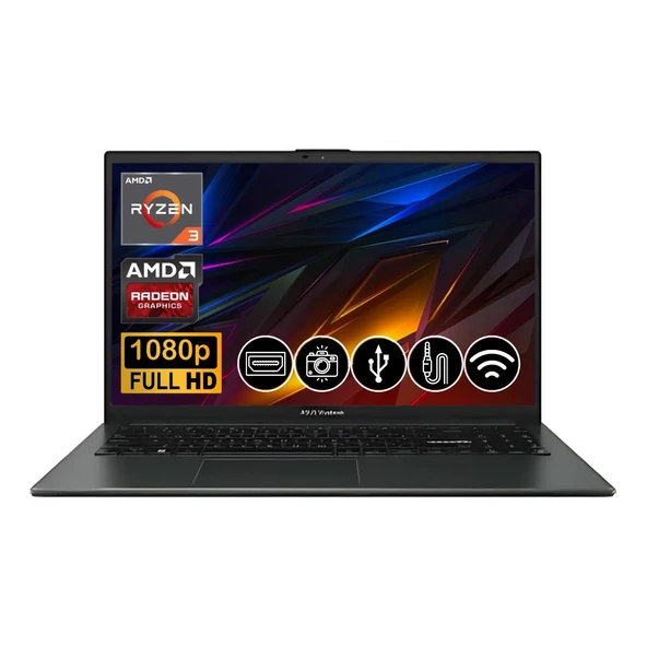 Asus VivoBook Go 15 R3-7320U 8GB 2TB M.2 SSD E1504FA-NJ097  ATL4 15.6" Fdos Taşınabilir Bilgisayar
