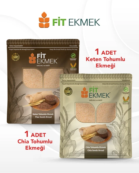fit Chia Lavaş Ekmeği 300gr ve Keten Tohumlu Lavaş Ekmeği 300gr