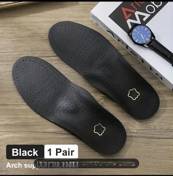 İçe Basma ,Düz Ve Çukur Tabanlar İçin Hakiki Deri Ortopedik Tabanlık- Naturel