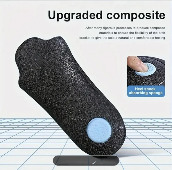 İçe Basma ,Düz Ve Çukur Tabanlar İçin Hakiki Deri Ortopedik Tabanlık- Naturel - 5