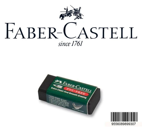 Faber Castell Küçük Boy Pvc Free SİYAH Silgi No:30 1 Adet 7089/30 - 4