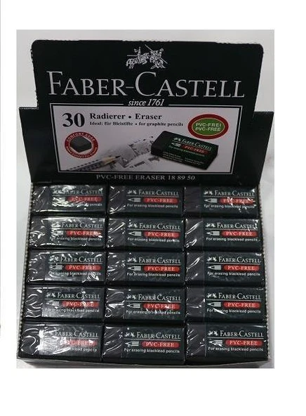 Faber Castell Küçük Boy Pvc Free SİYAH Silgi No:30 ( 30 Adet )