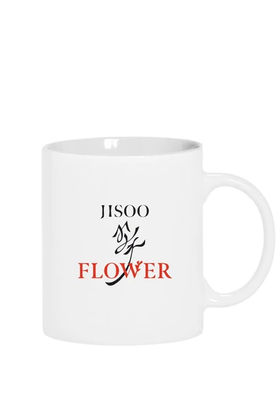 Jisoo Flower Beyaz Kupa Bardak