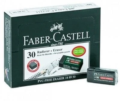 Faber Castell Küçük Boy Pvc Free SİYAH Silgi No:30 ( 30 Adet ) - 2