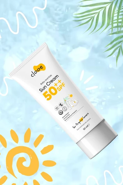 Clooe 2’li Set SPF 50 Güneş Kremi Organik & Hipoalerjenik Bebek ve Hassas Ciltler İçin 50ML x 2 - 2