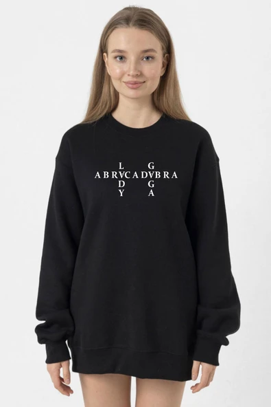 Lady Gaga Abracadabra Siyah Kadın 2ip Sweatshirt ürün görseli