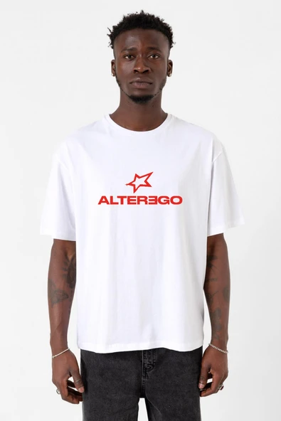 Lisa Alter Ego Beyaz Erkek Oversize Tshirt