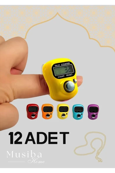 BUTİK CENTER 12 Adet zikrmatik dijital tesbih zikirmatik yüzük zikir tesbihi akıllı zikirmatik - 2