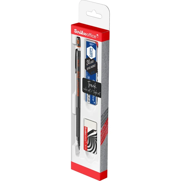 Track 3'lü Set Mekanik Kurşun Kalem 0.7 mm Turuncu - 3