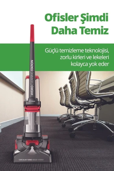 Kiwi KCC-4371 PRO Koltuk Temizleme Başlıklı Dikey Süpürge Halı ve Koltuk Yıkama Leke Çıkartma Makinesi - 5