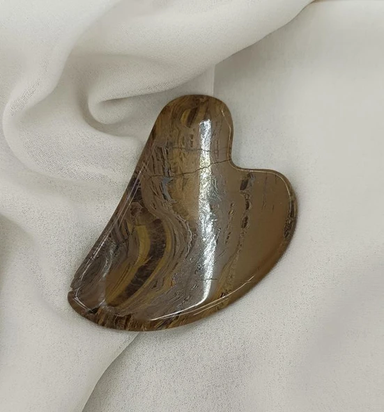 Kaplan Gözü Doğal Taş Gua Sha Yüz Masaj