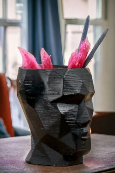 Dekoratif Vazo El Yapımı Siyah Renk Model 15 ürün görseli 1