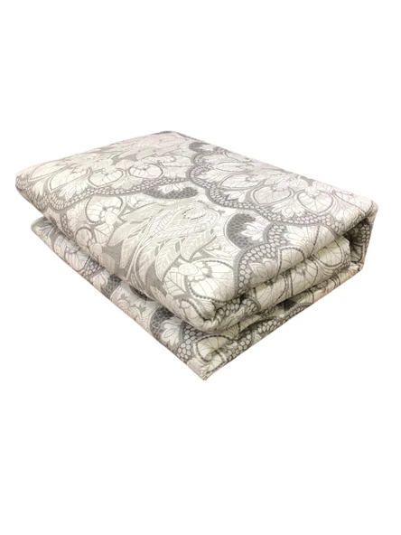 Clasy %100 Pamuk Çift Kişilik Yatak Örtüsü Seti Tabula V1 Gri - 3