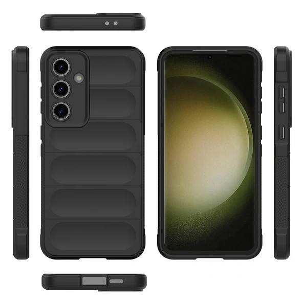 Galaxy S24 FE Kılıf Esnek TPU Oyuklu Arka Yüzey Tasarımlı Redclick Etnik Silikon Kapak - 9