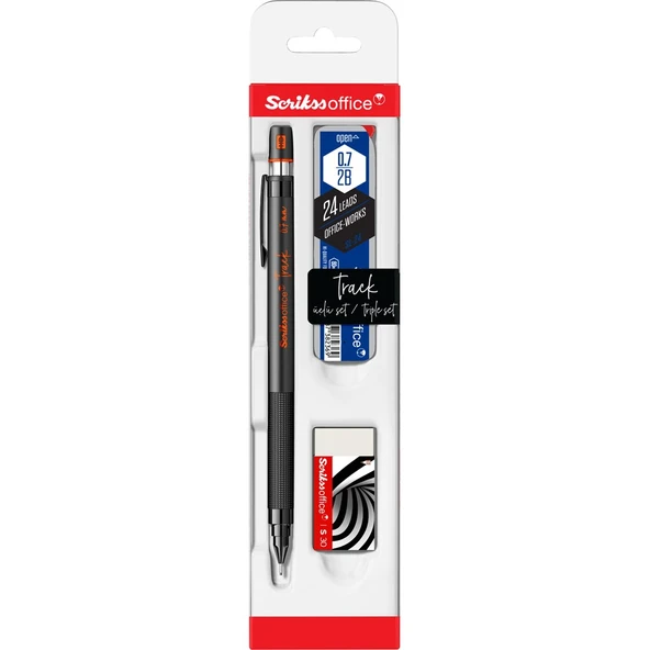 Track 3'lü Set Mekanik Kurşun Kalem 0.7 mm Turuncu