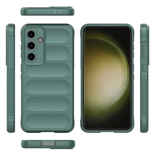 Galaxy S24 FE Kılıf Esnek TPU Oyuklu Arka Yüzey Tasarımlı Redclick Etnik Silikon Kapak - 7
