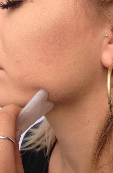 Gül Kuvars Gua Sha Yüz Vücut Masaj Aleti Doğal Taş Çakra - 2
