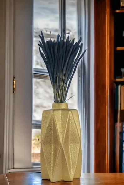 Dekoratif Vazo El Yapımı Altın Renk Model 21 ürün görseli 1