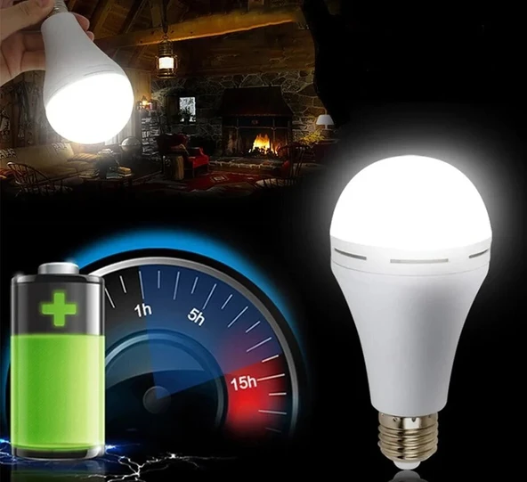 Zuidid ZT-5229 - 9 Watt E27 Duylu Şarjlı LED Ampul Beyaz Işık - 4