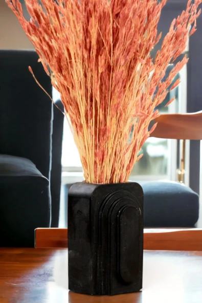 Dekoratif Vazo El Yapımı Altın Renk Model 18 - Resim 3