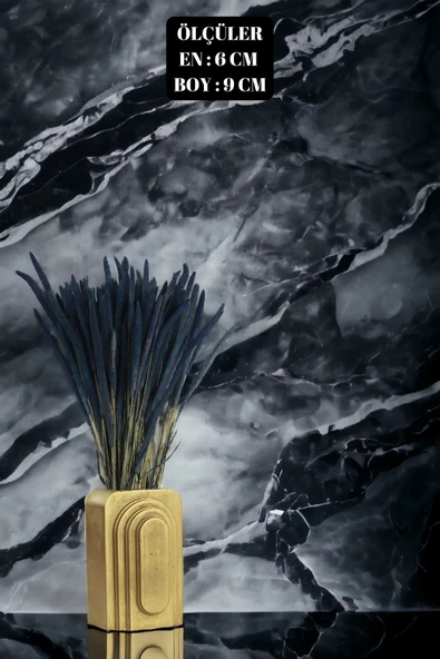 Dekoratif Vazo El Yapımı Altın Renk Model 18 - Resim 2