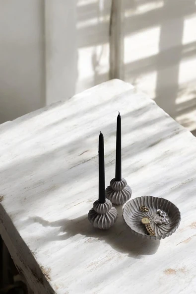 Beyaz Dekoratif Vazo Seti Obje Ev Dekorasyon Masa Üstü Dekor Vazo Seti Model 1014 - Resim 4