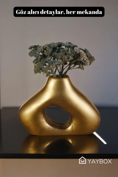 Dekoratif Vazo El Yapımı Gümüş Eskitme Renk Model 49 - Resim 9