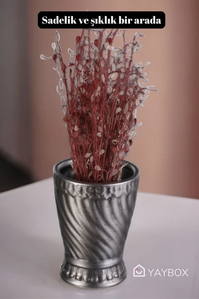 Dekoratif Vazo El Yapımı Altın Renk Model 47 - Resim 10