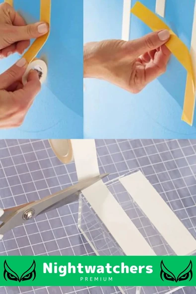 Extra Güçlü Uzun Ömürlü Kuvvetli Yapışkan Kolay Uygulanır İz Bırakmaz Çift Taraflı Köpük Bant 3 Adet - 3