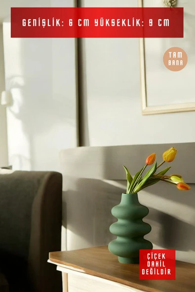 Dekoratif Vazo Obje Ev Dekorasyon Masa Üstü Dekor Vazo Model 5 - Resim 11