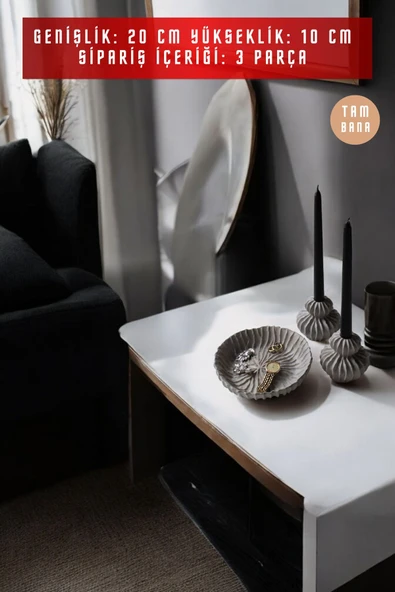 Beyaz Dekoratif Vazo Seti Obje Ev Dekorasyon Masa Üstü Dekor Vazo Seti Model 1014 - Resim 6