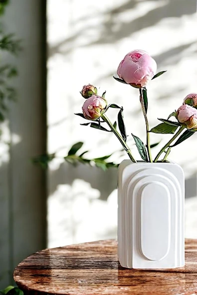 Siyah Dekoratif Vazo Obje Ev Dekorasyon Masa Üstü Dekor Vazo Model 18 - Resim 5