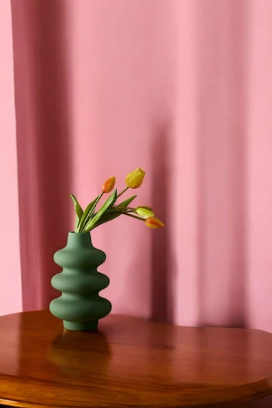 Dekoratif Vazo Obje Ev Dekorasyon Masa Üstü Dekor Vazo Model 5 - Resim 9