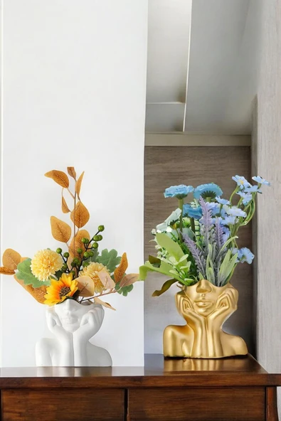 Dekoratif Vazo Seti Obje Ev Dekorasyon Masa Üstü Dekor Vazo Seti Model 28 ürün görseli 1