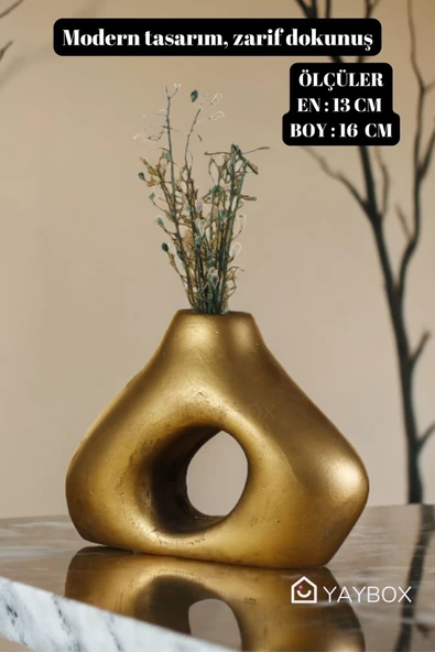 Dekoratif Vazo El Yapımı Gümüş Eskitme Renk Model 49 - Resim 8