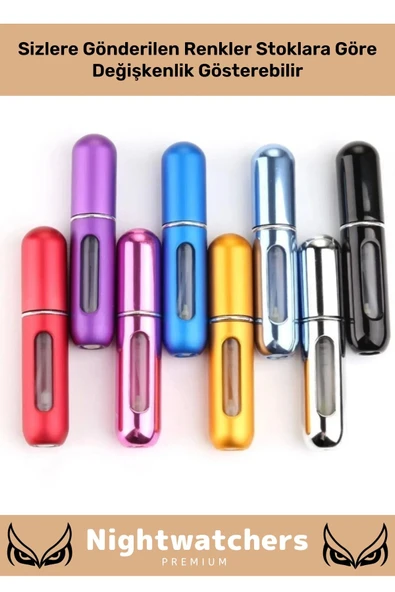 Özel Parfüm Şişesinden Doldurulabilir Taşınabilir Çanta İçi Mini Cep Parfüm Şişesi 5 Ml x 5 Adet - 5