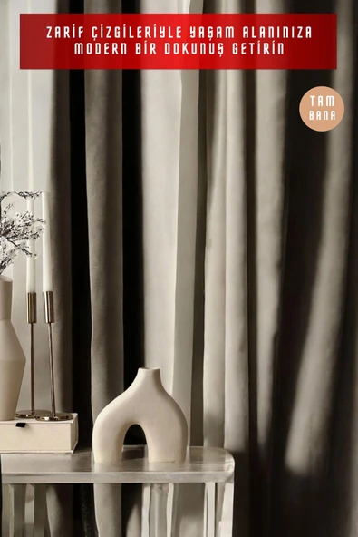 Bej Dekoratif Vazo Obje Ev Dekorasyon Masa Üstü Dekor Vazo Model 7 - Resim 2