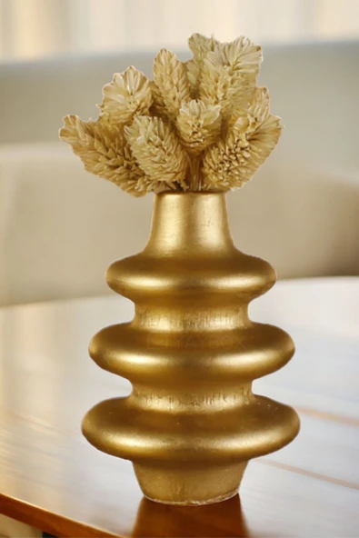 Dekoratif Vazo El Yapımı Gümüş Eskitme Renk Model 5 - Resim 7