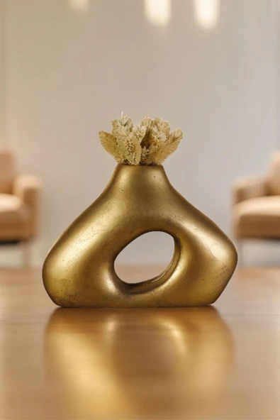 Dekoratif Vazo El Yapımı Gümüş Eskitme Renk Model 49 - Resim 7