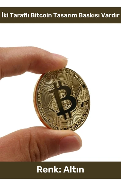 Deluxe Series Kutulu Hediyelik Kripto Hatıra Koleksiyon Bitcoin Madeni Para Altın Rengi 2 Adet - 3