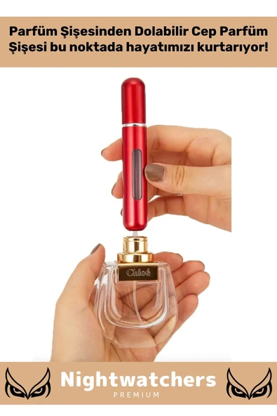 Özel Parfüm Şişesinden Doldurulabilir Taşınabilir Çanta İçi Mini Cep Parfüm Şişesi 5 Ml x 4 Adet - 4